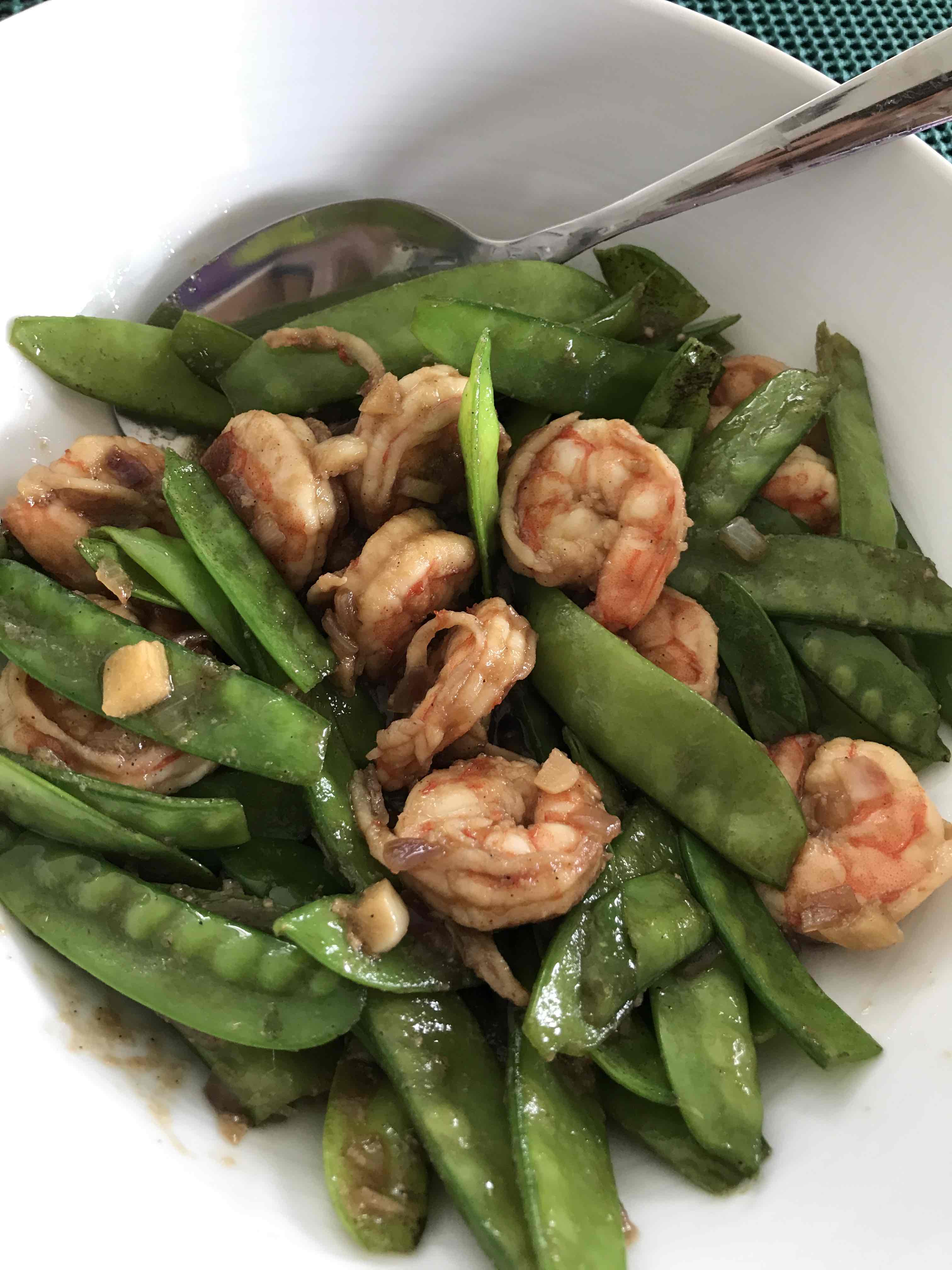 Recipe Stirfry Snow Peas with Shrimps A Complicated Melody